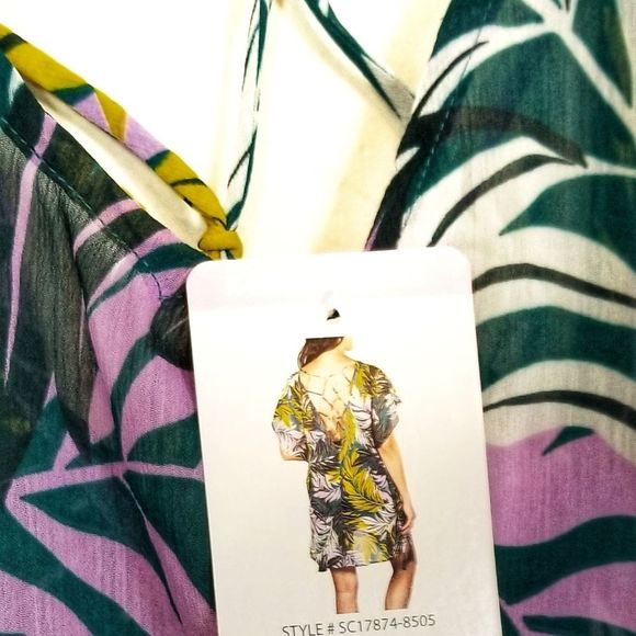 Cover Up Swim Floral Tropical Coverup NEW - Picture 11 of 11